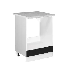 Vicco Meuble bas universel Noir Haute brillance 60cm avec grande niche, avec PT