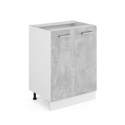Vicco Meuble bas universel Béton 60cm avec portes, sans PT