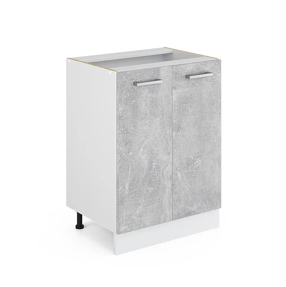 Vicco Meuble bas universel Béton 60cm avec portes, sans PT