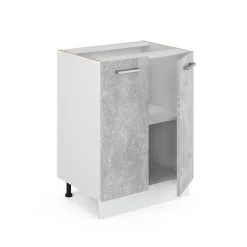 Vicco Meuble bas universel Béton 60cm avec portes, sans PT