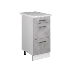 Vicco Meuble bas universel Béton 40cm avec tiroirs