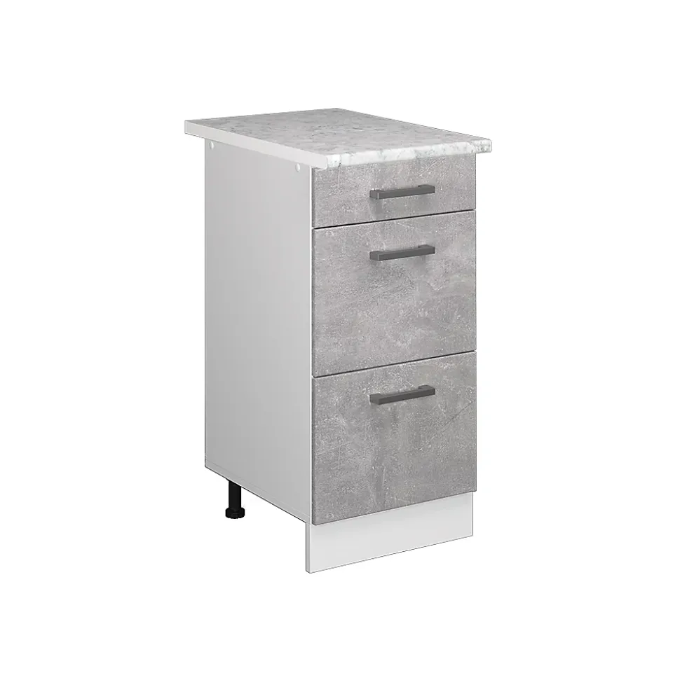 Vicco Meuble bas universel Béton 40cm avec tiroirs