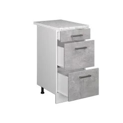 Vicco Meuble bas universel Béton 40cm avec tiroirs