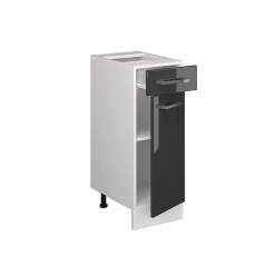 Vicco Meuble bas universel Anthracite Haute brillance 30cm avec tiroir, sans PT