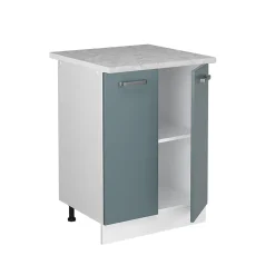 Vicco Meuble bas universel Bleu-gris 60cm avec portes, avec PT