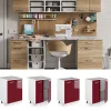 Vicco Meuble bas universel Rouge bordeaux Haute brillance 60cm avec portes, sans PT