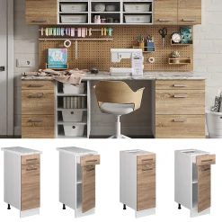 Vicco Meuble bas universel Sonoma 30cm avec tiroir, sans PT