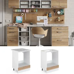 Vicco Meuble bas universel Sonoma 60cm avec grande niche, avec PT