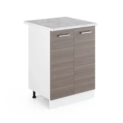 Vicco Meuble bas universel Gris 60cm avec portes, avec PT