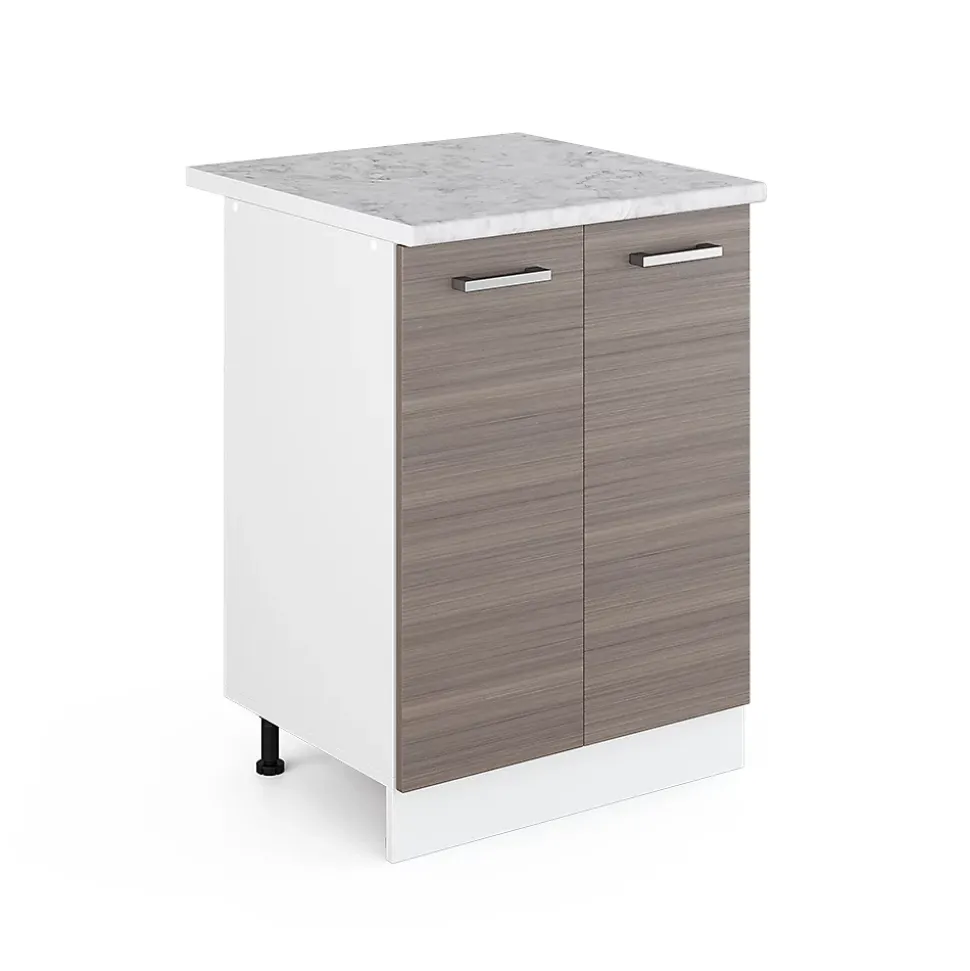 Vicco Meuble bas universel Gris 60cm avec portes, avec PT