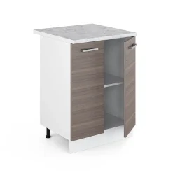 Vicco Meuble bas universel Gris 60cm avec portes, avec PT
