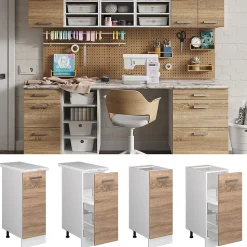 Vicco Meuble bas universel Sonoma 30cm avec porte, avec PT