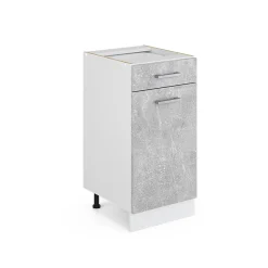 Vicco Meuble bas universel Béton 40cm avec tiroir, sans PT