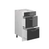 Vicco Meuble bas universel Anthracite Haute brillance 40cm avec tiroirs, sans PT