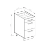 Vicco Meuble bas universel Gris 40cm avec tiroirs