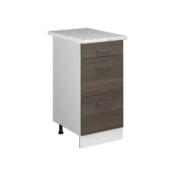 Vicco Meuble bas universel Gris 40cm avec tiroirs