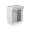 Vicco Meuble bas universel Béton 60cm avec tiroirs, sans PT