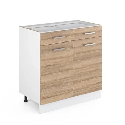 Vicco Meuble bas universel Sonoma 80cm avec tiroirs et portes, sans PT