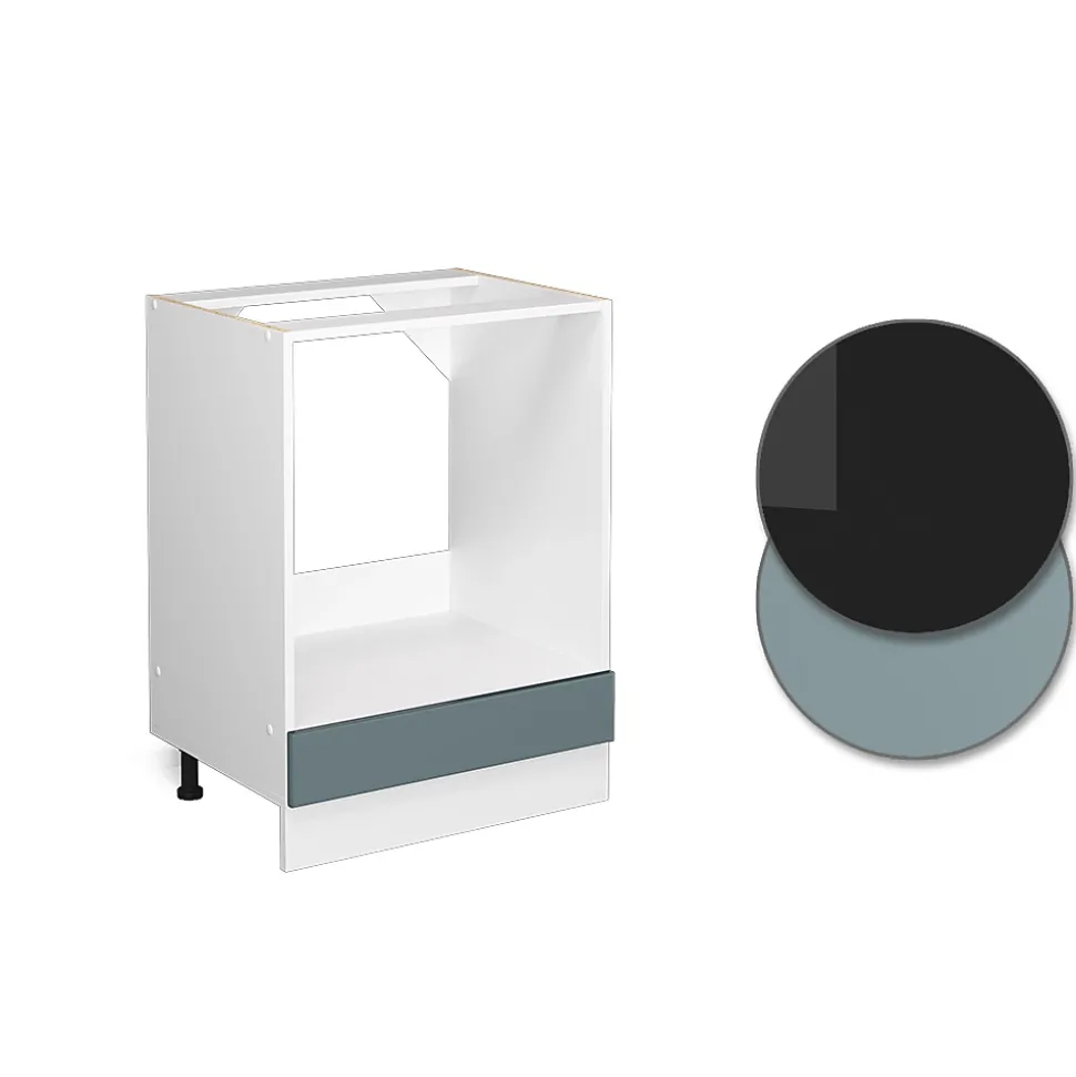 Vicco Meuble bas universel Bleu-gris 60cm avec grande niche, sans PT