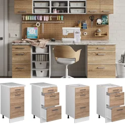 Vicco Meuble bas universel Sonoma 40cm avec tiroirs