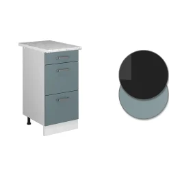 Vicco Meuble bas universel Bleu-gris 40cm avec tiroirs