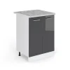 Vicco Meuble bas universel Anthracite Haute brillance 60cm avec portes, avec PT