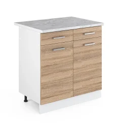 Vicco Meuble bas universel Sonoma 80cm avec tiroirs et portes, avec PT