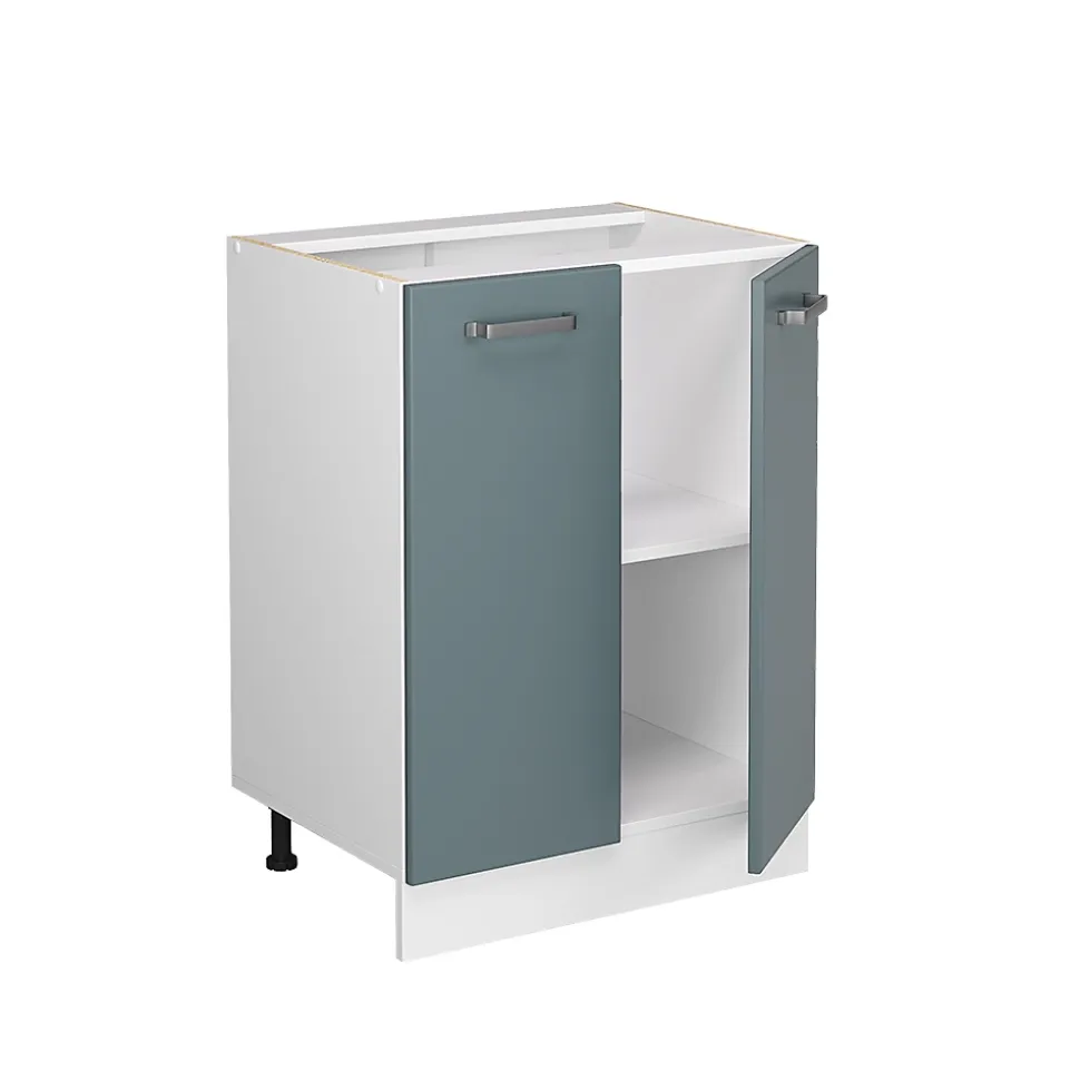 Vicco Meuble bas universel Bleu-gris 60cm avec portes, sans PT