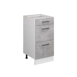 Vicco Meuble bas universel Béton 40cm avec tiroirs, sans PT