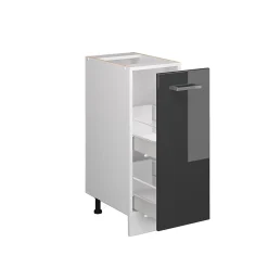 Vicco Meuble bas universel Anthracite Haute brillance 30cm avec porte, sans PT
