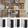 Vicco Meuble bas universel Noir Haute brillance 30cm avec porte, sans PT