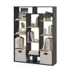 Vicco Meuble de rangement cube Anthracite/chêne doré 107.2x143cm