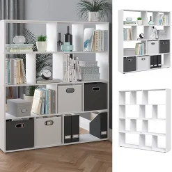 Vicco Meuble de rangement cube Blanc 131.6x143cm
