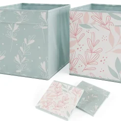 Vicco Meuble de rangement cube Blanc 72x107.8cm avec 4 boxes pliants opt.2