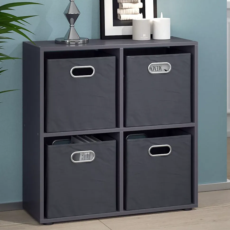 Vicco Meuble de rangement cube Gris 72x72.6cm