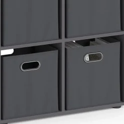 Vicco Meuble de rangement cube Gris 72x72.6cm