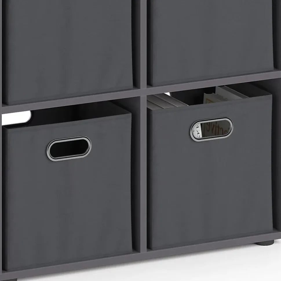 Vicco Meuble de rangement cube Gris 72x72.6cm