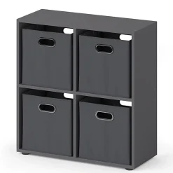 Vicco Meuble de rangement cube Gris 72x72.6cm