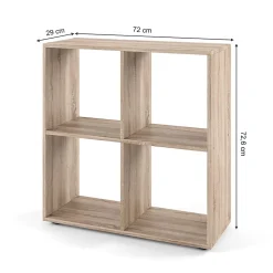 Vicco Meuble de rangement cube Sonoma 72.6x72cm