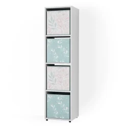 Vicco Meuble de rangement Blanc 142.5x36.2cm avec 2 boxes pliants opt.2