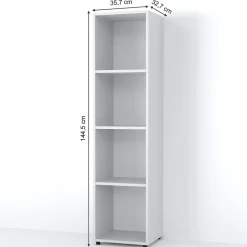 Vicco Meuble de rangement cube Blanc 142.5x36.2cm