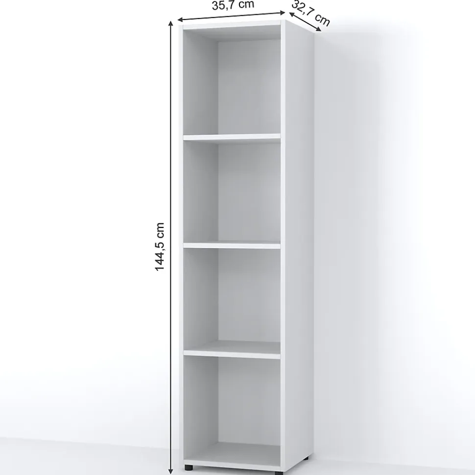 Vicco Meuble de rangement cube Blanc 142.5x36.2cm