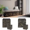 Vicco Meuble de rangement Noir 142.5x36.2cm avec 2 boxes pliants opt.2