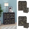 Vicco Meuble de rangement cube Noir 72.6x72cm avec 4 boxes pliants opt.2
