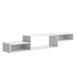 Vicco Meuble tv Blanc 150x26cm avec étagères ouvertes
