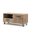 Vicco Meuble tv Marron 100.2x48.5cm avec tiroir et porte