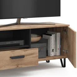 Vicco Meuble tv Marron 100.2x48.5cm avec tiroir et porte