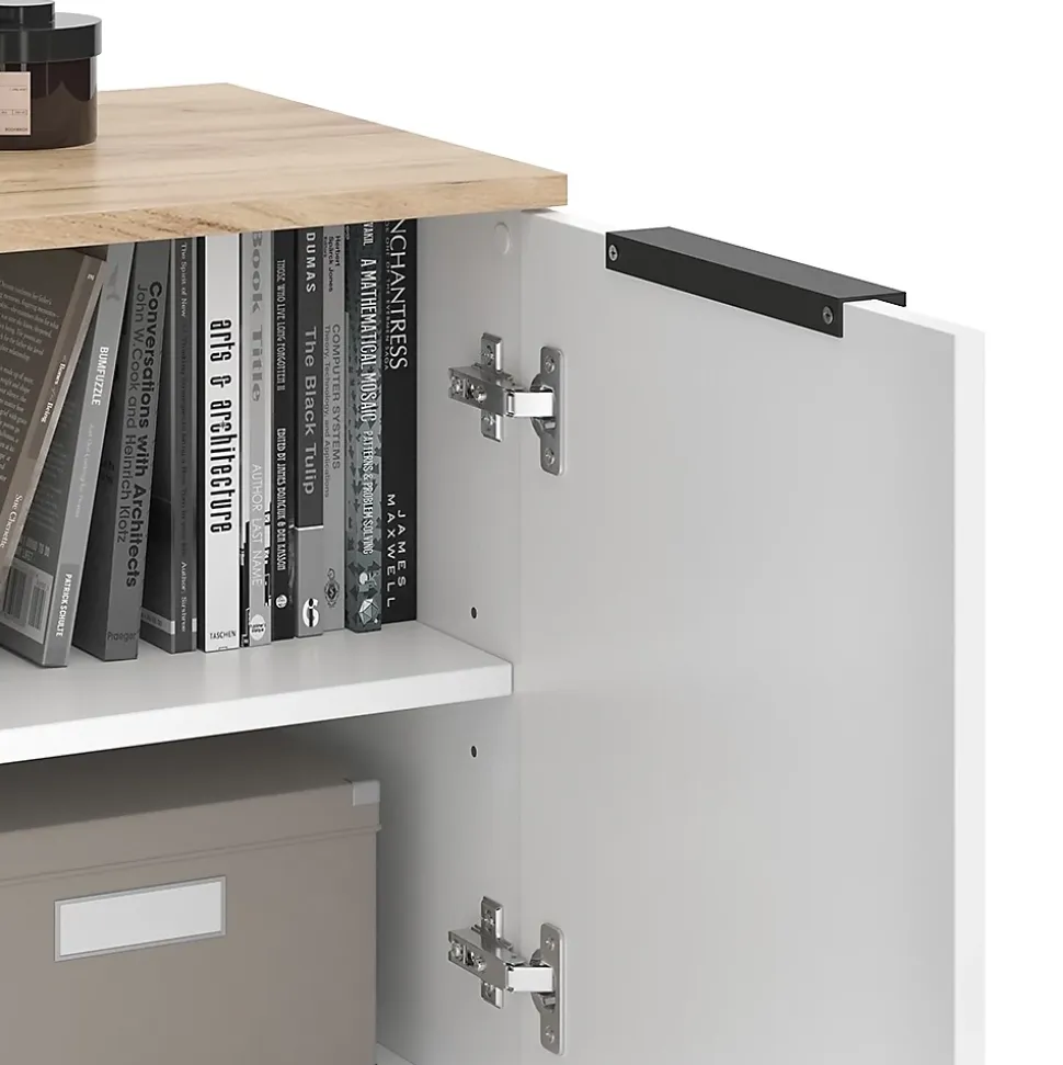 Vicco Meuble-paroi Blanc/Sonoma 2 pièces