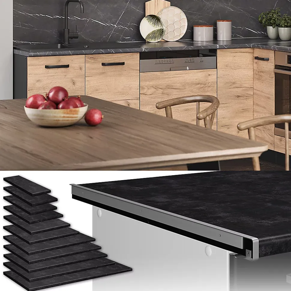 Vicco Plan de travail cuisine Anthracite 45cm