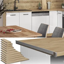 Vicco Plan de travail cuisine Chêne de force doré 100cm